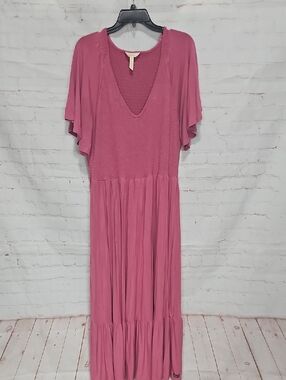 Matilda Jane Dusty Rose Flutter-Sleeve Maxi Dress